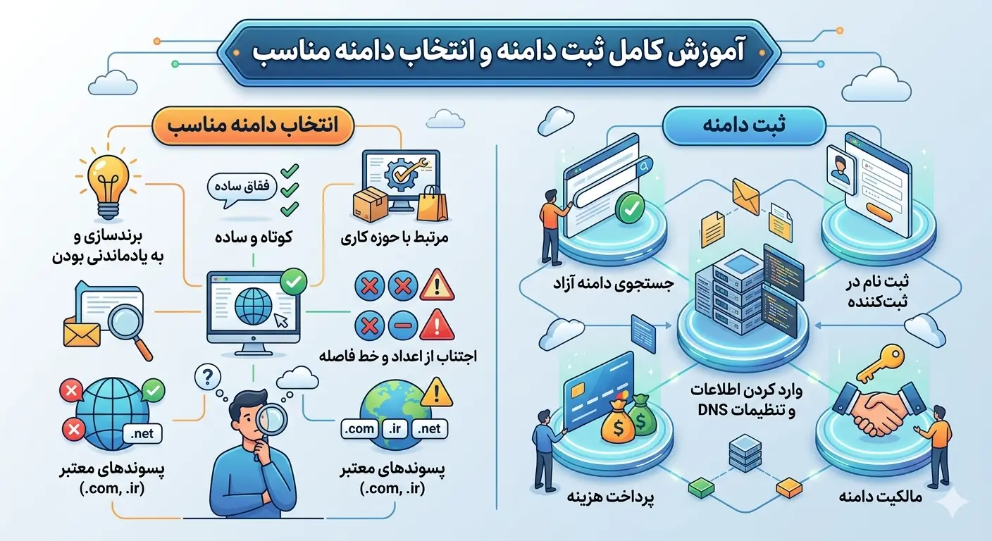 آموزش کامل ثبت دامنه و انتخاب دامنه مناسب